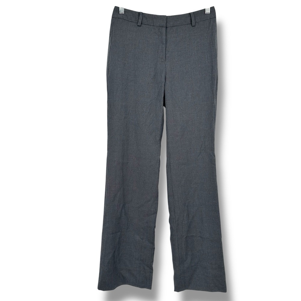 Brooks Brothers Catherine Fit Wool Pinstripe Trousers 2 Gray‎ Career Preppy
